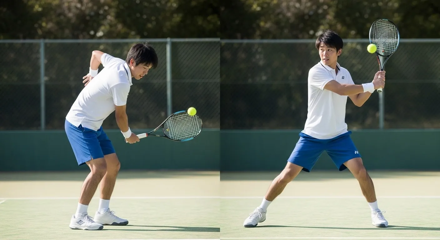 テニス 体の使い方 間違い？正しいフォーム解説